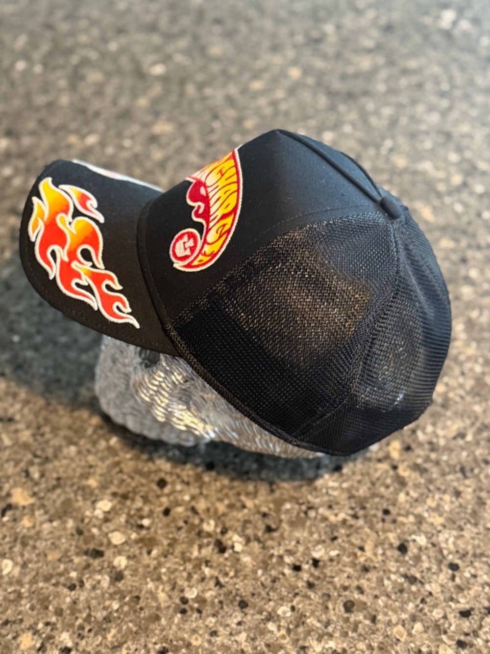 Goorin Bros Black embroidered Trucker “Supercharged ” with flames 🔥 SnapBack - Picture 3 of 10